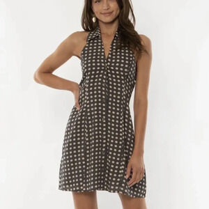 AMUSE SOCIETY LOLITA WOVEN HALTER DRESS - BLACK FADE